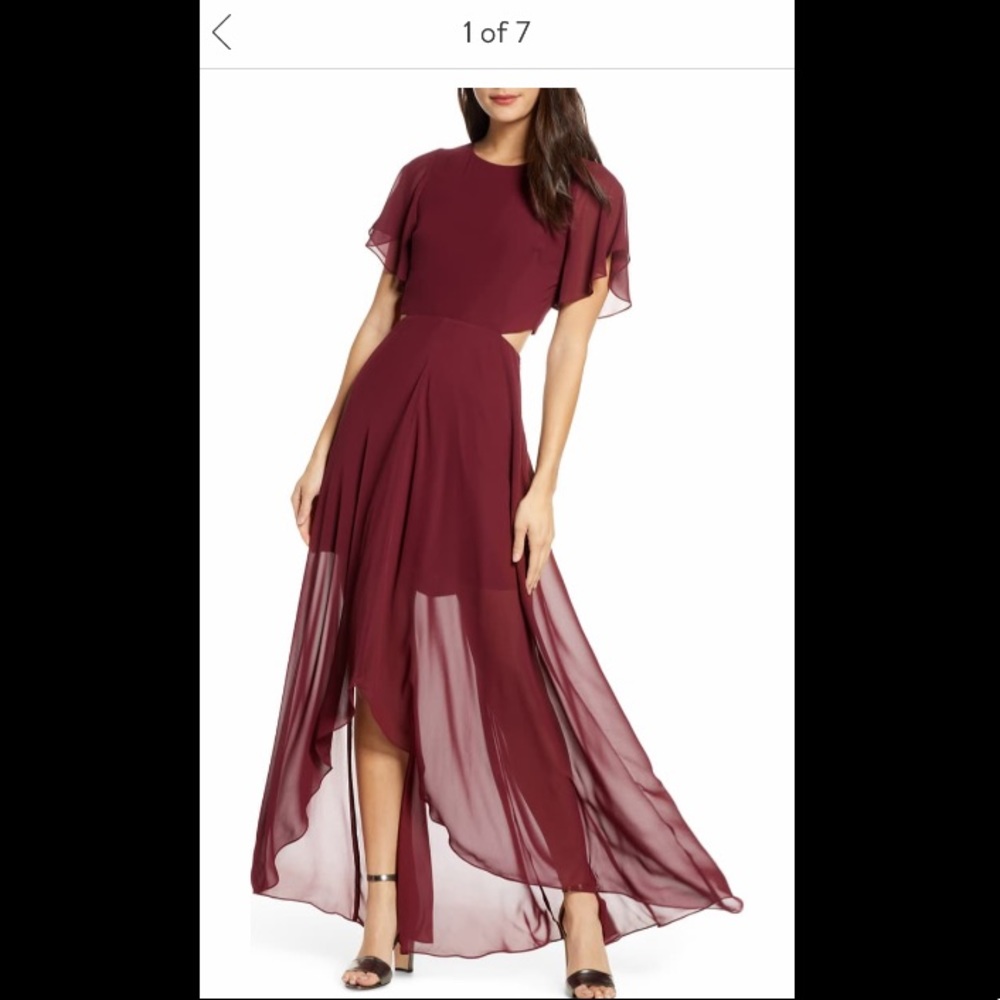 Chiffon hi-low dress